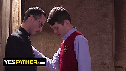 Ultra-kinky Altar Boy Dakota Lovell And Fr. Fiore Take Turns Railing Each Other Rock-rock-hard Cum-pumps
