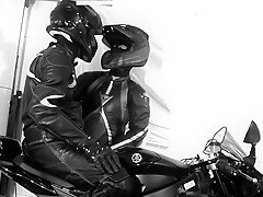 Biker blowjob cum load