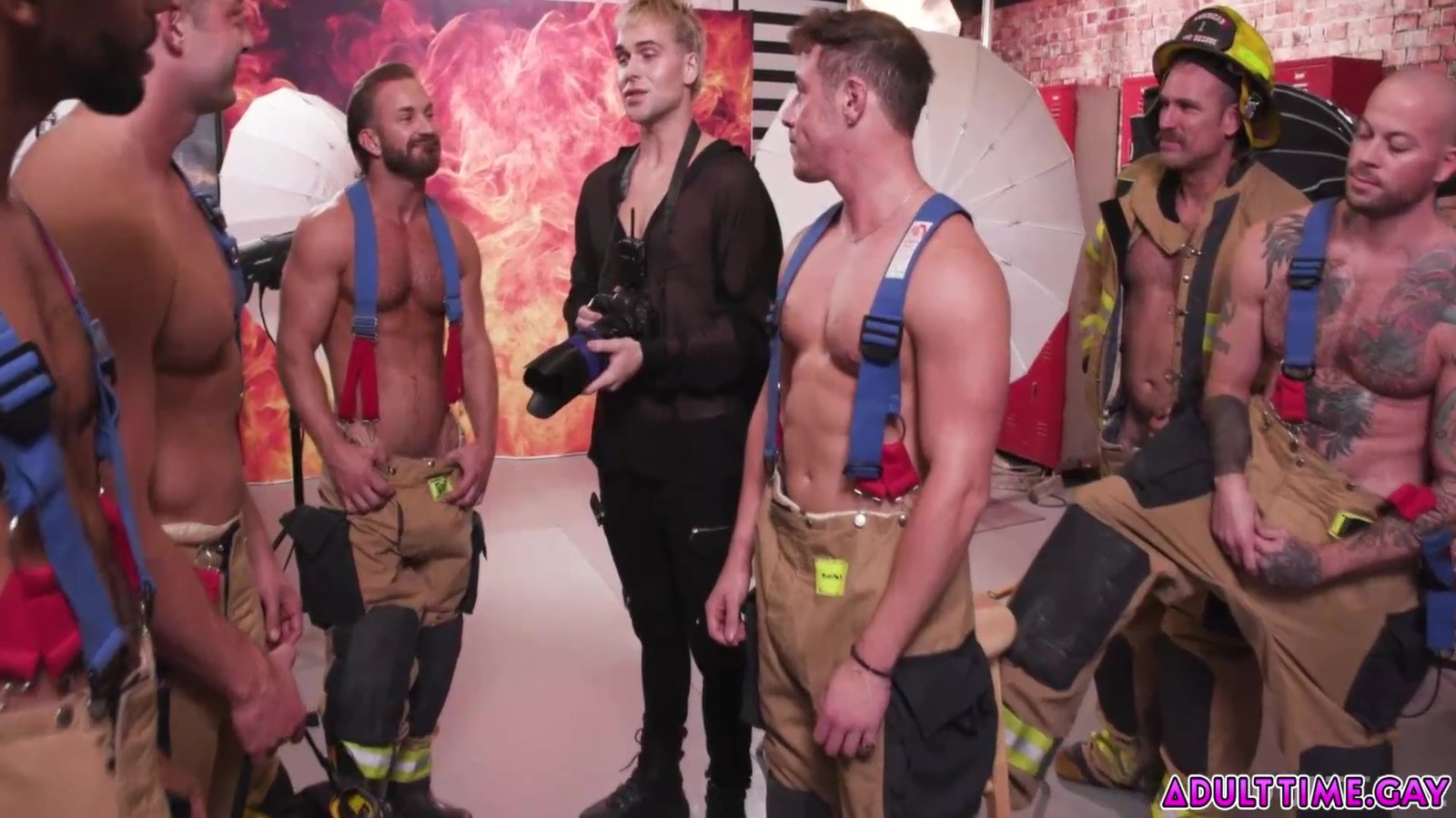 Trent Marx, Tony Genius And Jake Jackson In Cover That Fucking Face In Cum! Blonde Slutty Photographer Gangbanged By Six Firefighters! Watch Firefighters And As They Eagerly Are Gangbanging This Fucking Whore! 6 Min
